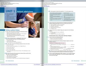 Cambridge English for Nursing Intermediate Plus Student's Book with Audio CDs (2)